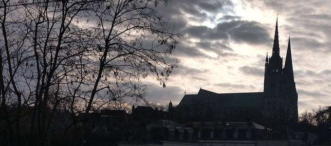 Chartres Cathedral from the train station